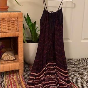Elegant drop-back maxi dress